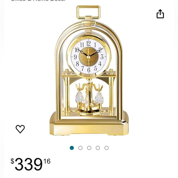 Mantel Clock with Rotating Pendulum, Silent Movement - Made in Japan (NWT) - Picture 4 of 4